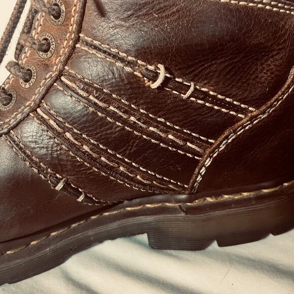 Dr. Martens Boots Quincy77 Mens Ankle Brown Leather Lace Up Preppy Work 12 - Picture 3 of 9